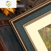 YICHENG大画框美式复古框架相框挂墙20寸16寸18寸4开8K A3油画框装裱定做 3827-复古银 8k[26.5