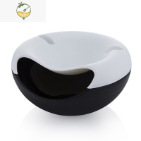 YICHENG懒人追剧嗑吃瓜子器瓜子盘盒果盘可放手机瓜子壳收纳盒手机架 黑白[1个装]