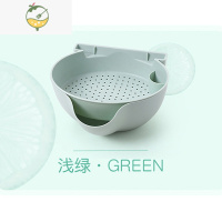 YICHENG双层装吃水果盘沥水篮懒人果盘放手机架嗑吃瓜子盘器洗菜水果篮 蓝色