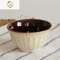 YICHENG复古做旧创意陶瓷餐具美式浮雕西餐盘汤菜盘子牛排盘浅盘水果盘 10厘米小碗注意很小一个