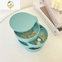 YICHENG多层旋转首饰盒饰品耳钉收纳盒戒指耳饰耳夹耳环项链盒手饰品盒子