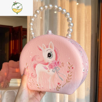 YICHENG儿童发饰品收纳盒宝宝梳妆套装小女孩橡皮筋圈头绳卡通发夹首饰包饰品盒