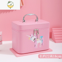 YICHENG儿童发饰收纳盒手提大容量便携可爱小女孩公主女童宝宝首饰盒饰品盒