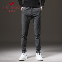 富贵鸟(FUGUINIAO)秋季季男士休闲裤韩版潮流裤弹力小直筒磨毛长裤子小脚裤Z883-P50