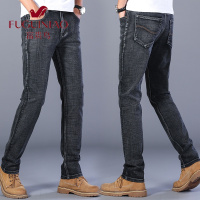 富贵鸟（FUGUINIAO）秋冬季男式商务休闲牛仔裤男士韩版修身直筒弹力牛仔长裤青年长裤