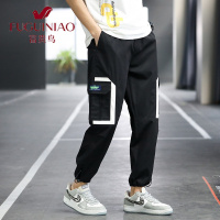 富贵鸟(FUGUINIAO)2021裤子男工装裤春秋韩版潮流百搭束脚休闲运动学生春秋长裤潮牌