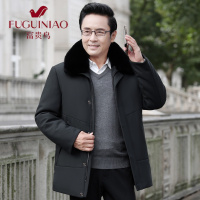 富贵鸟(FUGUINIAO)中老年棉衣男可脱内胆爸爸保暖棉服中老年棉服男