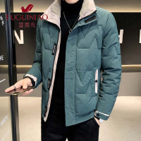 富贵鸟(FUGUINIAO)保暖立领冬季新款 棉衣男青年休闲纯色服外套上衣宽松