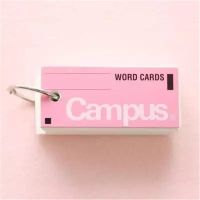 日本记英语单词本便携随身背单词卡空白简约高中活页小备忘录 单本-粉色