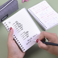 A6简约大学生考研课堂笔记本子初中生便携随身pp线圈格子网格本方格高中生错题计划加厚读书ins风日记记事本 点阵款 2本