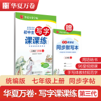 新版 7七年级练字帖语文初中生写字课课练上下册初中人教版田英章书楷书同步字帖初一英语字帖贴硬笔钢笔 七年级硬笔练字本练字