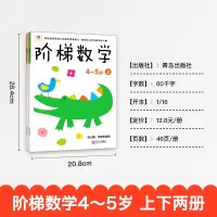 阶梯数学4到5岁 上下册全2册幼儿园宝宝数学思维训练左右脑开发游戏书逻辑思维益智书籍四到五岁学前数学 图画书 益智书籍开