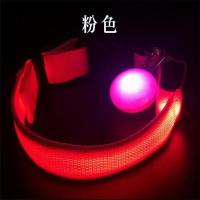 狗狗发光项圈USB充电三种闪灯模式泰迪金毛比熊狗狗闪光夜光项圈 红色(电池款+送吊坠+铃铛) S码(建议13-20斤)