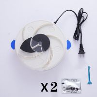 苍蝇捕捉器家用静音灭蝇神器抓驱全自动灭杀诱捕旋转捕蝇机一扫光 插电款(要插着电使用) 2包诱饵(可使用2个星期)带毛刷