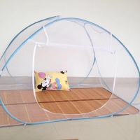 户外蚊帐免安装打地铺帐篷露营0.9/1.2/1.5/1.8m米野外折叠单双人 普通款送收纳袋 0.9x1.9米