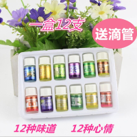 香薰精油加湿器专用水溶性香薰灯炉助睡眠净化空气卧室香水精油 12支装 12个味道混
