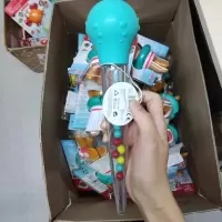 Hape宝宝洗澡玩具泰迪熊鸭子漂浮喷水玩具发条游泳熊洗澡玩具 蓝色炫彩吸管