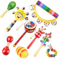 婴儿玩具3-6-12个月新生儿摇铃0-1岁宝宝益智早教幼儿手摇拨浪鼓 各款式颜色图案随机 2件 平安鼓+笑脸摇铃