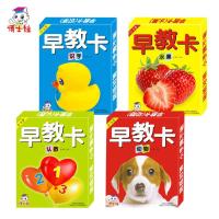 会说话的早教书 1-3-6岁宝宝益智早教启蒙双语书有声挂图充电玩具 0-3岁早教卡(4盒套装)厚款