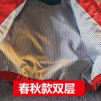 童装男童秋冬装韩版帅气加绒加厚中小童棉衣儿童洋气风衣宝宝外套 红色 春秋款不加绒 80 建议身高55-80cm左右