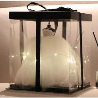 生日礼物送闺蜜女朋友婚纱模型实用创意精致特别的18岁成年礼女生 黑色礼盒不含手袋(头纱+灯串+贺卡)