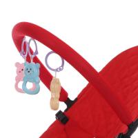婴儿童摇椅躺椅安抚椅哄娃神器单独布套玩具架宝宝哄睡神器摇篮床 单独红色玩具架+挂饰玩具