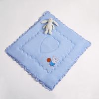 新生儿宝宝水洗棉抱被秋冬保暖加厚婴童午睡空调被儿童幼儿园盖被 四季款【蓝色佩奇】 105cm*105cm