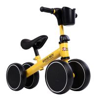 2020宝宝平衡车四轮滑行车幼儿无脚踏学步车溜溜车特卖热卖1-3岁 黄色 无赠品