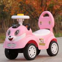 儿童扭扭车带音乐宝宝滑行车1-3岁四轮玩具车可坐小孩摇摆溜溜车 小松鼠粉/音乐/无脚踏