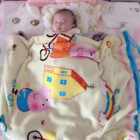 婴儿毛毯冬季被子加厚儿童幼儿园包被新生儿学生午睡毯办公室盖毯 单层双面绒社会儿 1米*1.3