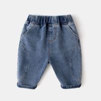 嘟嘟家宝宝牛仔裤秋季新款男童裤子婴儿童装儿童洋气长裤女童秋装 蓝色 73cm