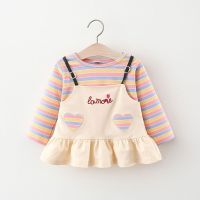 女童连衣裙新款春秋装儿童公主裙碎花裙1-3岁女宝宝韩版童装女6-9 小裙子 66