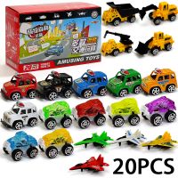 回力车儿童耐摔男孩宝宝迷你小汽车小车模型套装玩具车工程车巴士 20个装