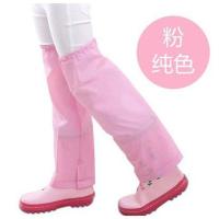 可爱卡通儿童腿套防水套过膝雨天防脏幼儿雨裤裤子防水套学生裤套 纯色儿童裤套粉色 中码44/17CM脚口(1-9)