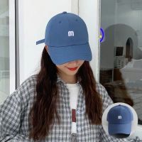 帽子女夏天鸭舌帽女韩版休闲百搭学生街头棒球帽防晒遮阳帽刺绣帽 立体m蓝色 不送