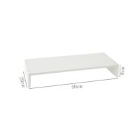 留白桌面收纳ins笔记本电脑增高架护颈 显示器底座垫高多层置物架 白色一层