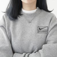 KANSAI个性粗链条酷冷淡少女ins风爱心锁骨项链choker小众设计潮 OT镂空心形(链长43cm)