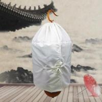 画眉鸟笼布广笼清远笼衣白色广式罩衣配件高档双层圆型鸟笼罩布 白色33公分