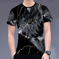 男装2021新款潮短袖t恤男体恤中国风龙夏季秋季衣服男潮流潮牌t恤 短袖t恤 闪电龙 M 100-115斤