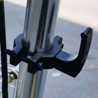 加粗电动车挂物钩免打孔滑板单车前置车把购物袋钩子通用改装配件 加粗加大(带圈挂物钩)黑色