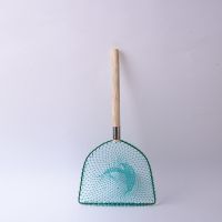 木把抄网小号木把抄网大号抄鱼网捞鱼网捞网捞把手工编织网兜渔具 30厘米手柄方框网