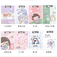 卡通A4文件夹单夹小清新双层板夹试卷夹垫板夹写字板票据夹资料夹 混搭款发不同的[A4双层] 1个装[不划算]