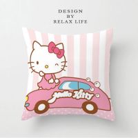 沙发抱枕靠垫套客厅北欧可爱Hello Kitty猫腰枕45x45cm生日礼物 A款 45*45CM[枕套单面]