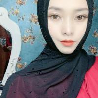 穆斯林纱巾新款时尚百搭夏季超薄网纱烤瓷休闲长巾盖头围巾披肩包 网纱烤瓷长巾- 黑色