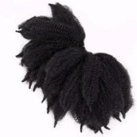 欧美假发脏辫毛毛虫辫子非洲爆炸头短款尖尾8英寸14根40g批发 1B#