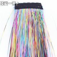 彩色头发BB夹时尚炫彩卡子假发金丝 无痕接发片 闪光五彩假发彩条 五彩色 1包