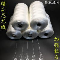 尼龙线撒网手抛网月亮网轮装线编织线白色线缝纫线渔网粘网编织线 细2股尼龙线/卷1--1.2斤
