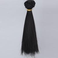 萝莉洋娃娃直发改装bjd娃娃假发发排手工制作 芭芘娃娃改装假发 1B正黑色 100cm*15cm