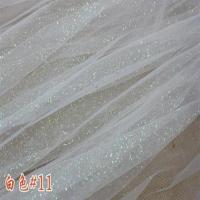 加密美国网纱闪粉布料婚纱蓬蓬裙舞台装礼服面料装饰亮片网纱布料 白色