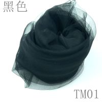 2米价柔软网纱布料 高端婚纱头纱 蚊帐小孔网眼轻薄透明 服装面料[10月8日发完] TM01#黑色 1米长*1.6米宽